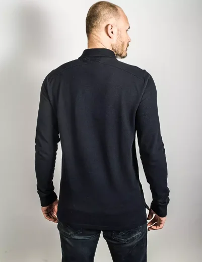 MA Strum LS Pique Polo Shirt | Ink Navy