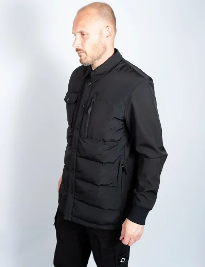 MA Strum Softshell Down Quilt Overshirt | Jet Black