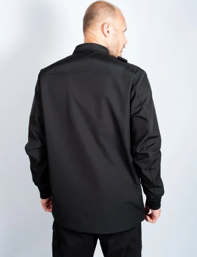 MA Strum Softshell Down Quilt Overshirt | Jet Black