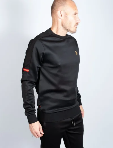 Luke Sport Patter Crew Neck Sweater | Black