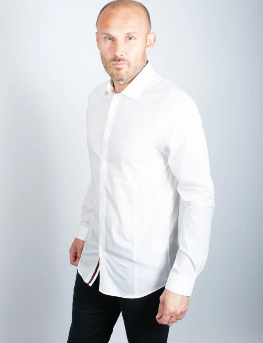 Luke Mainline The Butchers Pencil Shirt | White