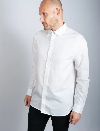 Ted Baker Layer Long Sleeve Shirt | White