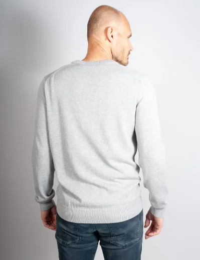 Lacoste Men's Organic Cotton Crew Neck Sweater | Light Grey Marl