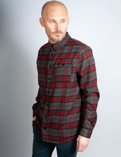 Luke Sport Melbourne Check Over Shirt | Shiraz