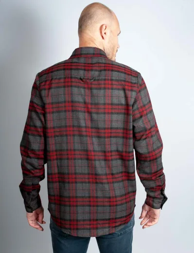 Luke Sport Melbourne Check Over Shirt | Shiraz