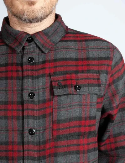 Luke Sport Melbourne Check Over Shirt | Shiraz