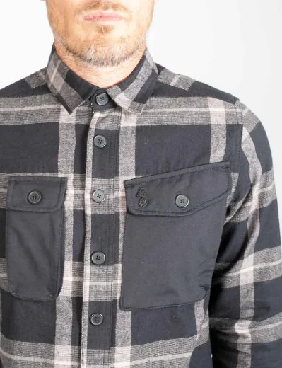 Luke Johnny Mase 2 Utility Overshirt | Dark Charcoal