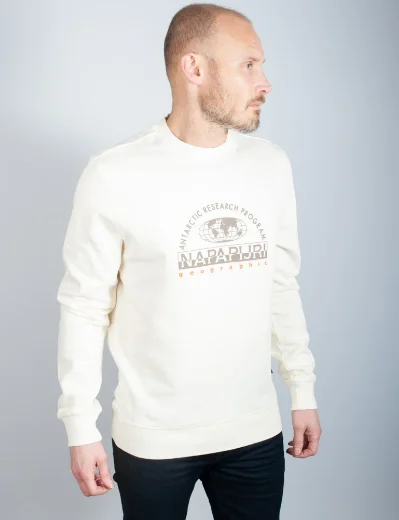 Napapijri Macas Logo Sweatshirt | White Whisper