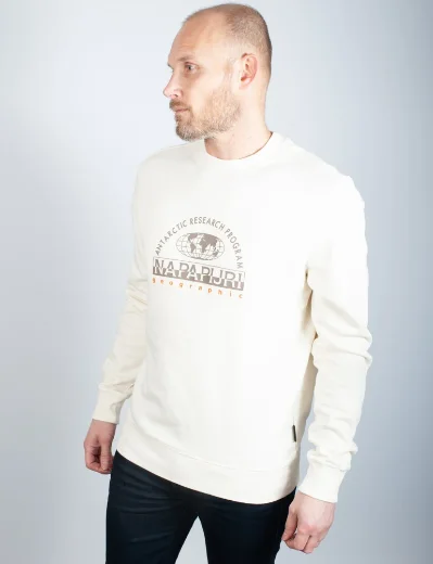 Napapijri Macas Logo Sweatshirt | White Whisper