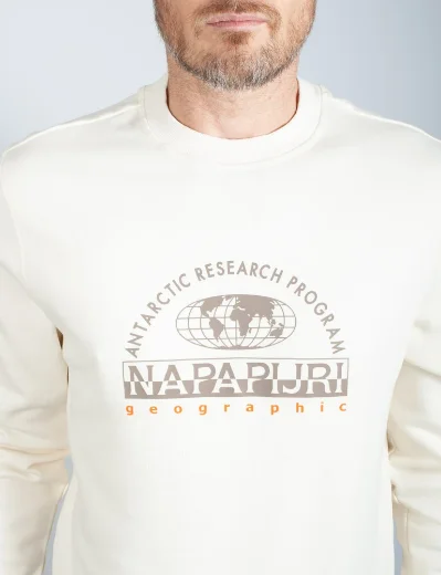 Napapijri Macas Logo Sweatshirt | White Whisper