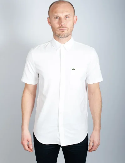 Lacoste Regular Fit Cotton Shirt | White