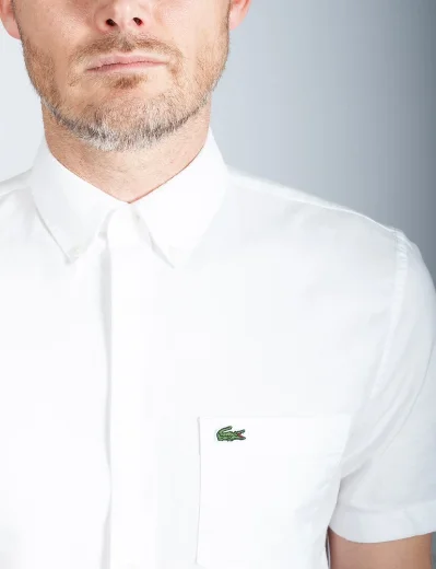 Lacoste Regular Fit Cotton Shirt | White