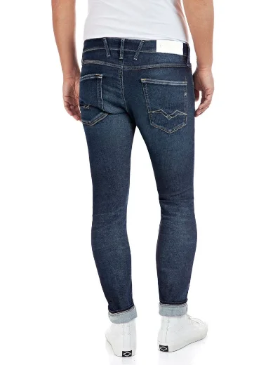 Replay Hyperflex Re-Used Recycled 360 Anbass Jean | Dark Blue Wash