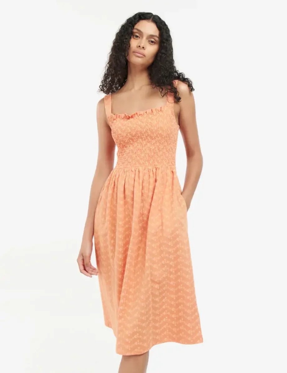 Barbour Womens Hillrise Dress | Peach Tree