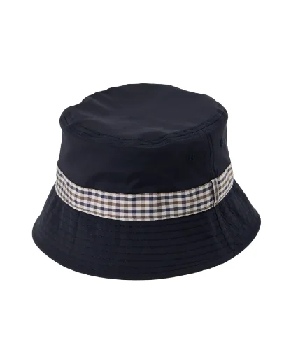 Weekend Offender Queensland Check Bucket Hat | Navy