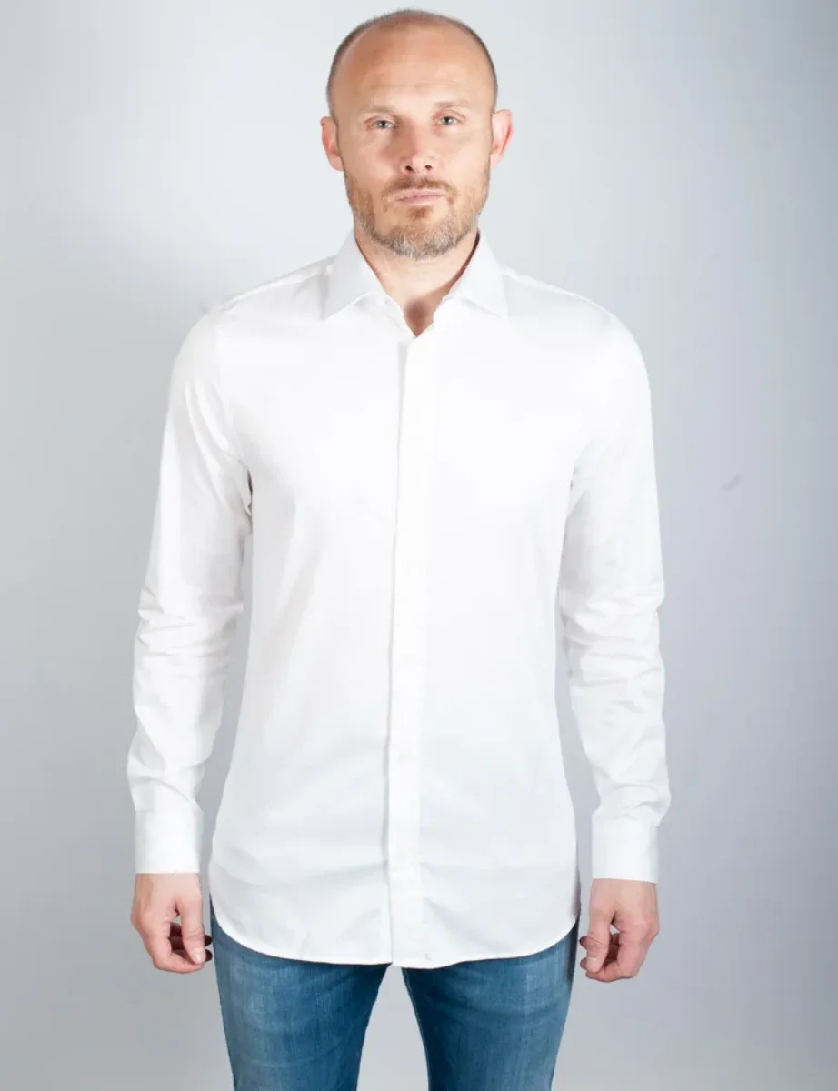 Ted Baker Bellow Long Sleeve Stretch Shirt | White