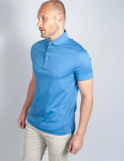 Tommy Hilfiger DC Mercerised Slim Fit Polo Shirt | Blue