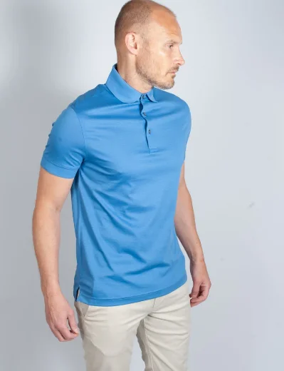 Tommy Hilfiger DC Mercerised Slim Fit Polo Shirt | Blue