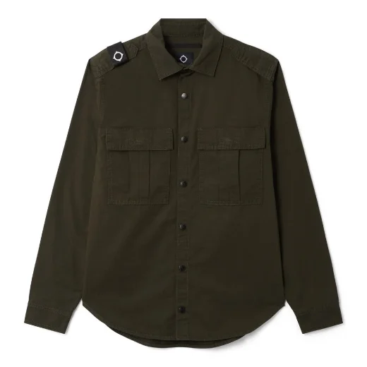 MA Strum Patch Pocket Parade Overshirt | Oil Slick