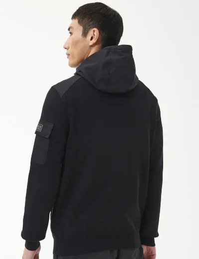 Barbour Intl Atomic Knitted Zip Through Hoody | Black