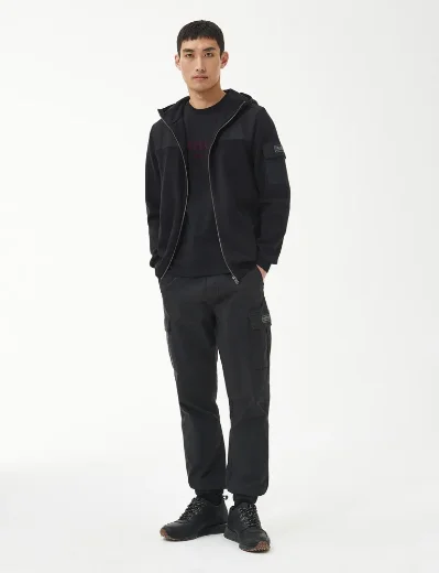 Barbour Intl Atomic Knitted Zip Through Hoody | Black