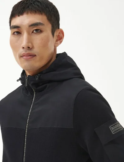 Barbour Intl Atomic Knitted Zip Through Hoody | Black