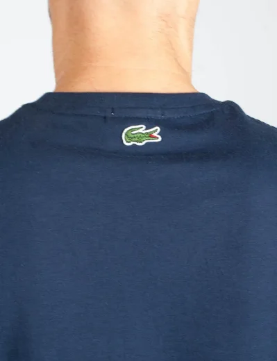 Lacoste Men's Regular Fit Cotton Jersey Branded T-Shirt | Navy