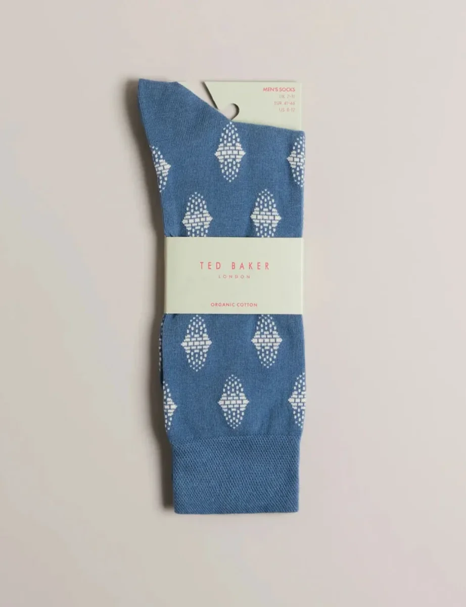 Ted Baker DRENCHD Geo Pattern Sock | Blue