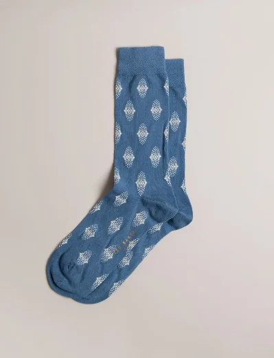 Ted Baker DRENCHD Geo Pattern Sock | Blue