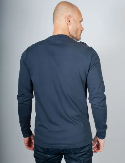 MA Strum LS Cargo Pocket T-Shirt | Ink Navy