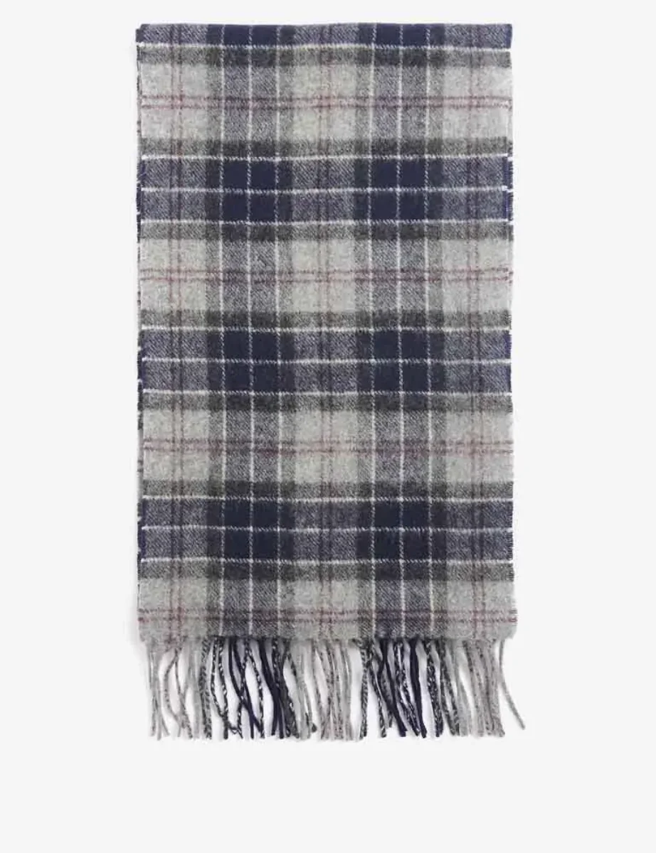 Barbour Tartan Lambswool Scarf | Black Slate