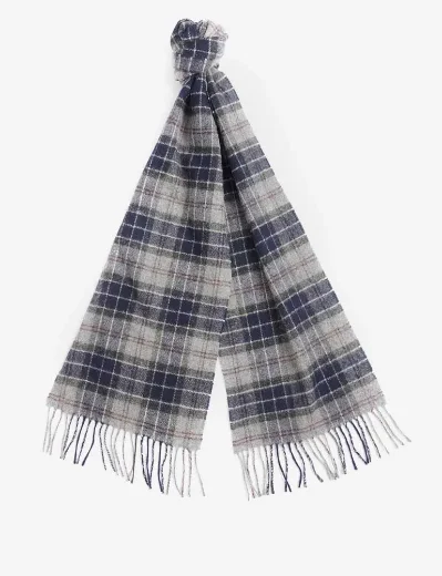 Barbour Tartan Lambswool Scarf | Black Slate