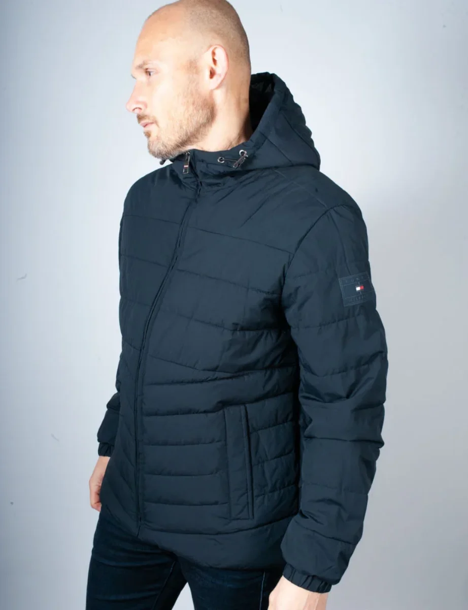 Tommy Hilfiger Branded Hooded Jacket | Navy