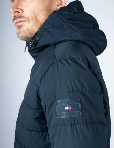 Tommy Hilfiger Branded Hooded Jacket | Navy