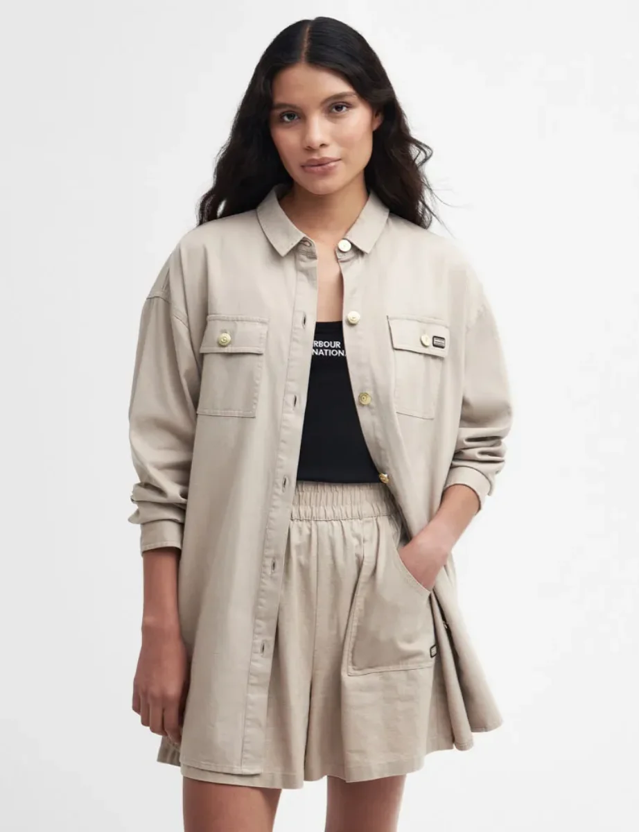 Barbour Intl Women's Morgan Overshirt | Oat