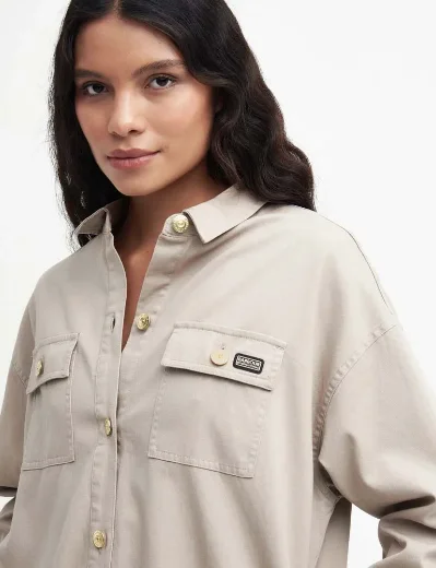 Barbour Intl Women's Morgan Overshirt | Oat