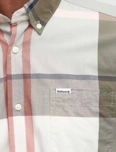 Barbour Harris Tailored Check Shirt | Glenmore Olive Tartan