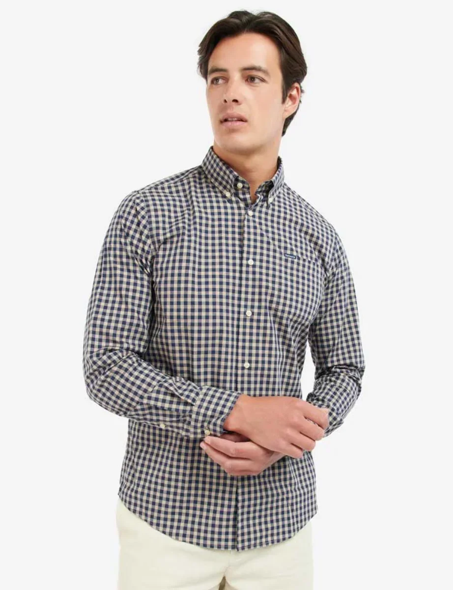 Barbour Merryton Check Tailored Shirt | Stone