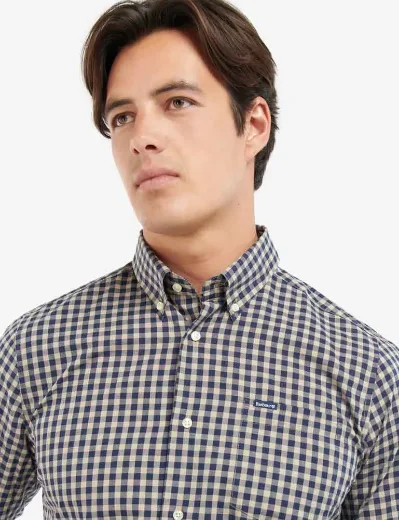 Barbour Merryton Check Tailored Shirt | Stone