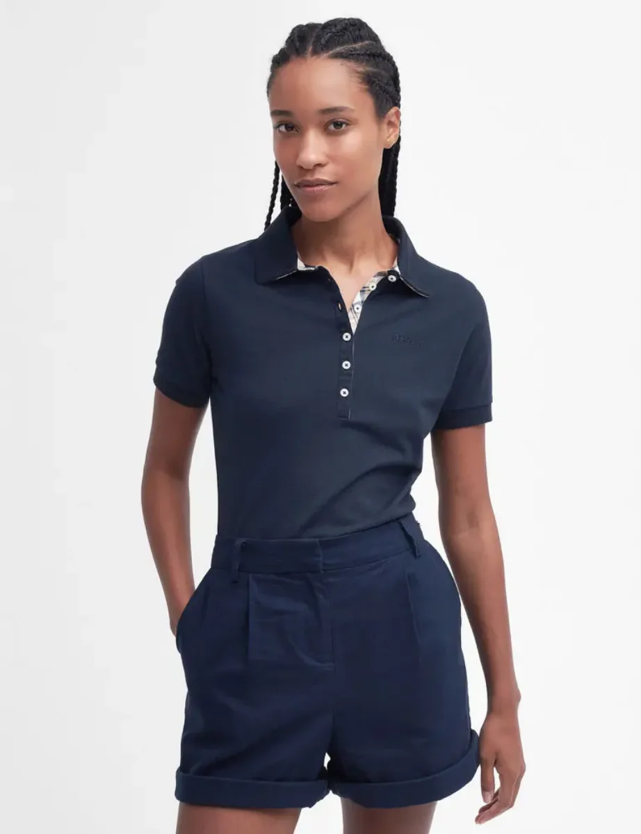 Barbour Womens Portsdown Polo Top | Navy