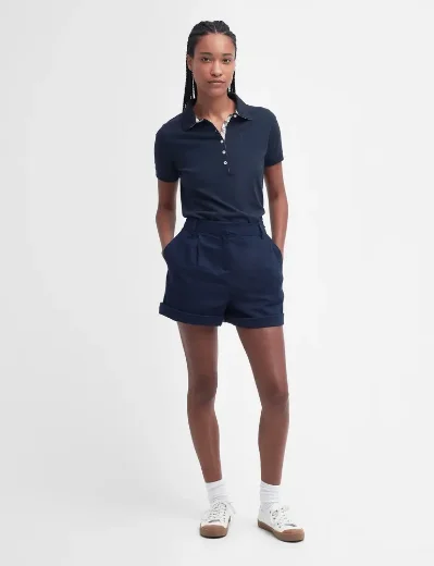 Barbour Womens Portsdown Polo Top | Navy