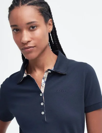 Barbour Womens Portsdown Polo Top | Navy