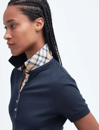 Barbour Womens Portsdown Polo Top | Navy