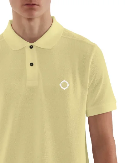 MA Strum Short Sleeve Pique Polo Shirt | Pumice Stone