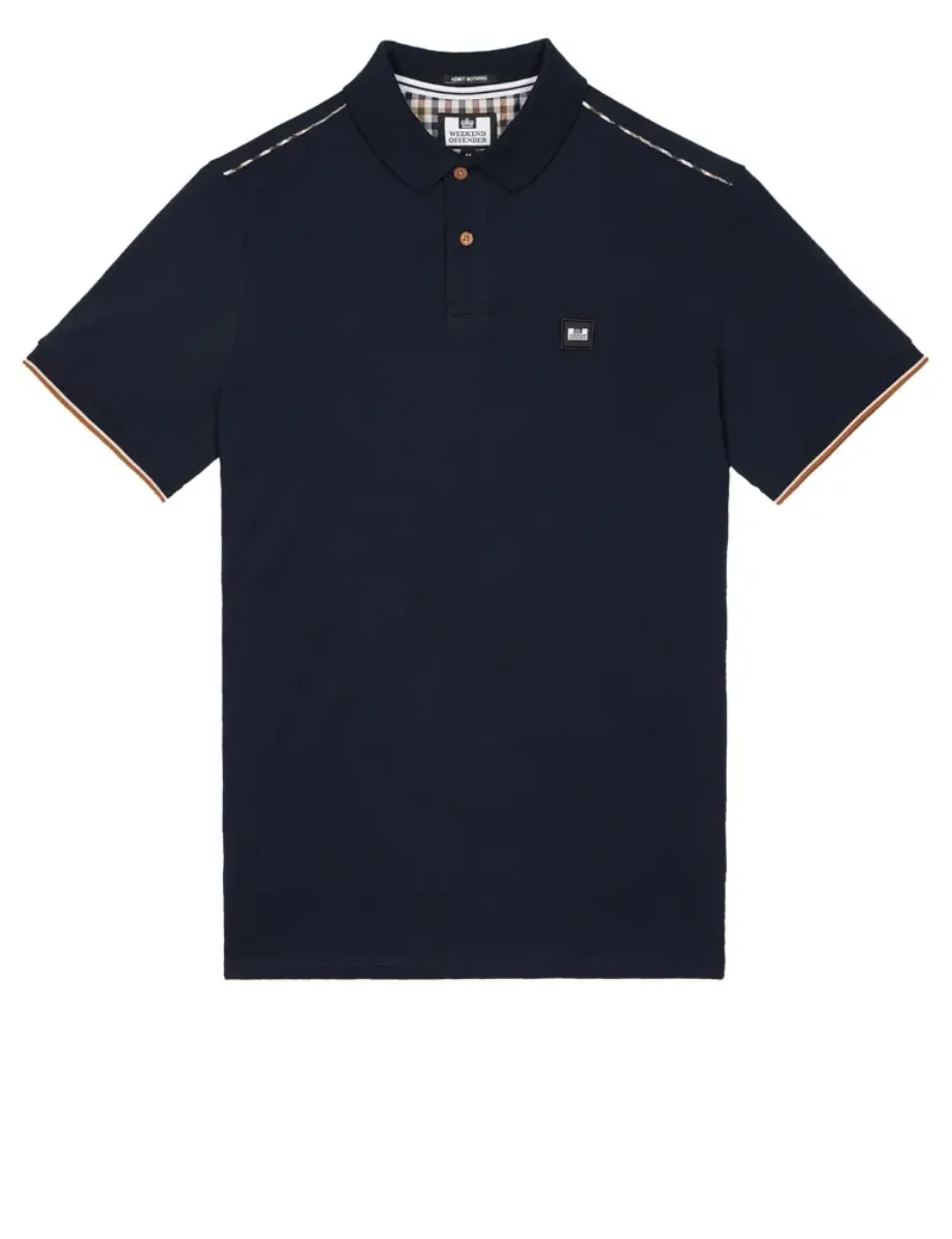 Weekend Offender Sakai Polo Shirt | Navy / House Check