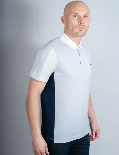 Lacoste Colourblock Pique Polo Shirt | Light Blue