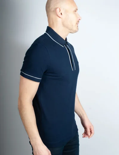 Lacoste Men's Smart Paris Polo With Contrast Trim | Navy