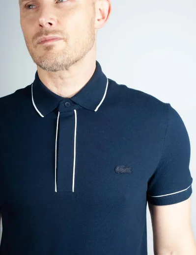 Lacoste Men's Smart Paris Polo With Contrast Trim | Navy