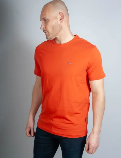 Napapijri Salis Crew Neck T-Shirt | Orange Burnt