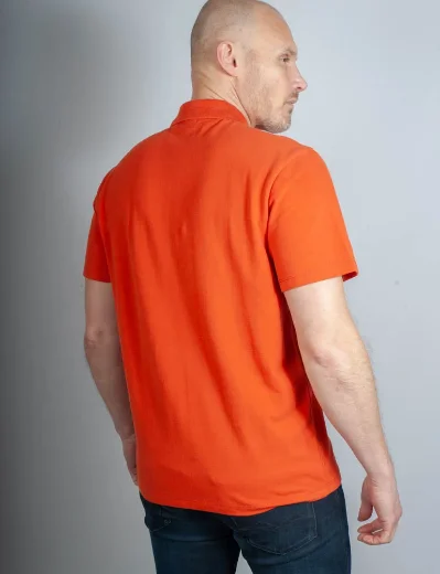 Napapijri Ealis Short Sleeve  Polo Shirt | Orange Burnt